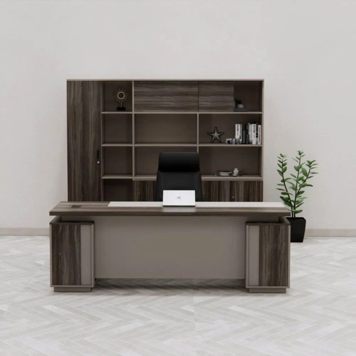 Bàn Giám Đốc Góc L Phối Màu Hiện Đại - BGĐ114
