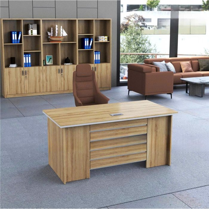 Bàn Giám Đốc Gỗ MDF Hiện Đại - BGĐ74