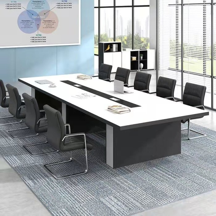 Bàn Họp Văn Phòng Mặt Gỗ Hình Chữ Nhật 4m - BH38