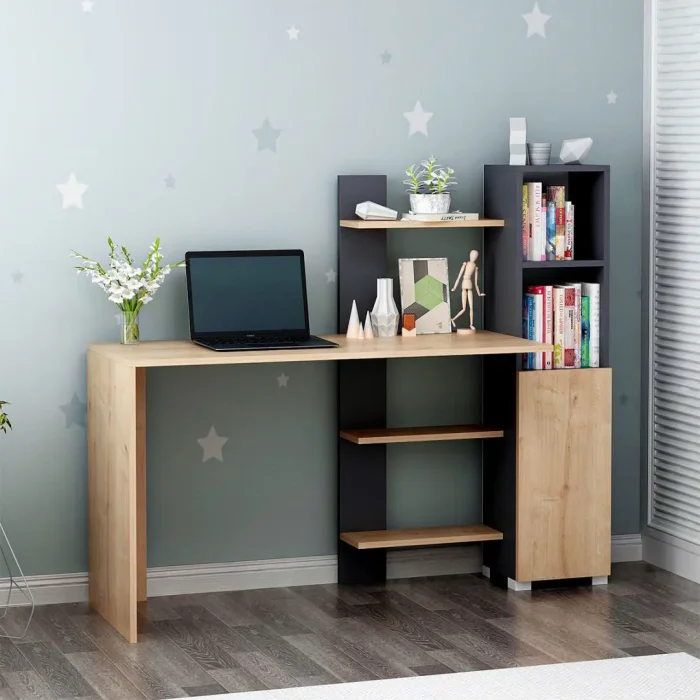 Bàn Làm Việc Gỗ Kèm Tủ Trang Trí Đa Năng - BG63