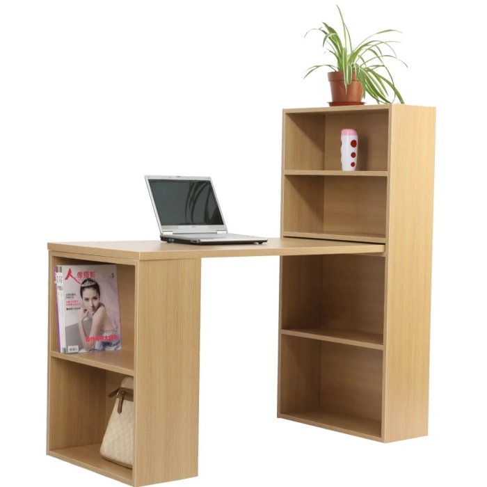Bàn Làm Việc Văn Phòng Liền Kệ Giá Sách - BG20