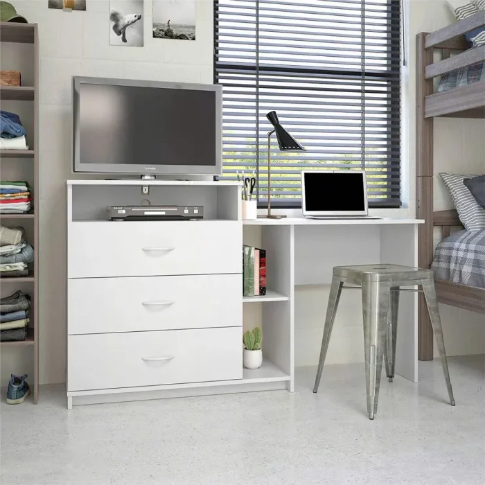 Bàn Làm Việc Gỗ Liền Tủ Có Kệ Lưu Trữ Tiện Dụng - BG68
