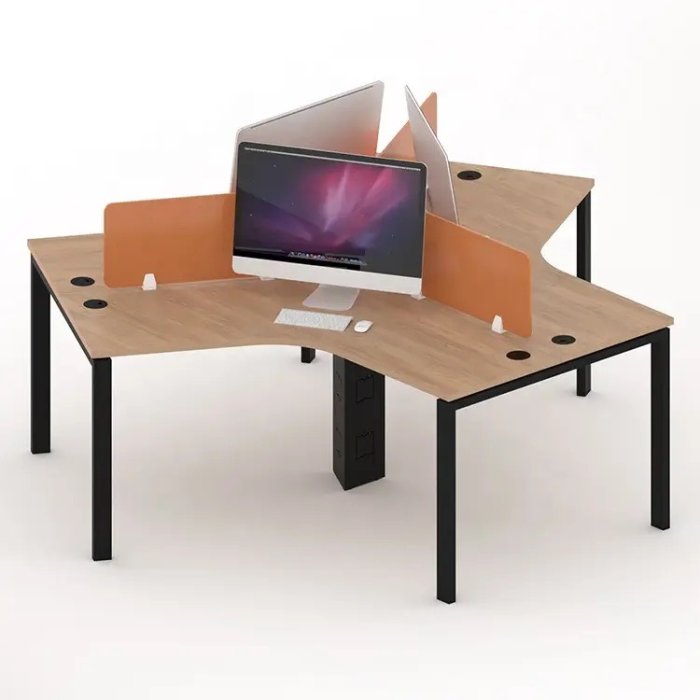 Bàn Cụm Làm Việc 3 Chỗ Ngồi Có Vách - BC29
