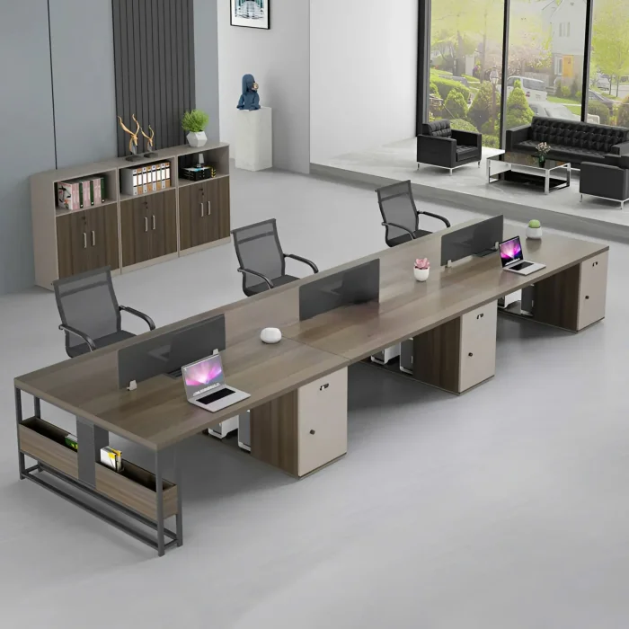 Cụm Bàn Làm Việc 6 Người Vách Ngăn Che Tinh Tế - BC99