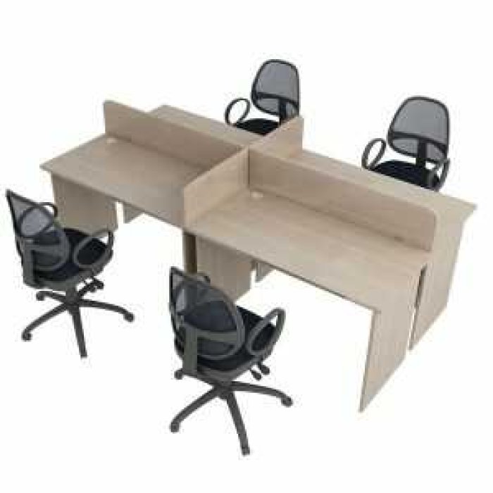 Cụm Bàn Làm Việc Văn Phòng Vách Ngăn 4 Chỗ - BC124