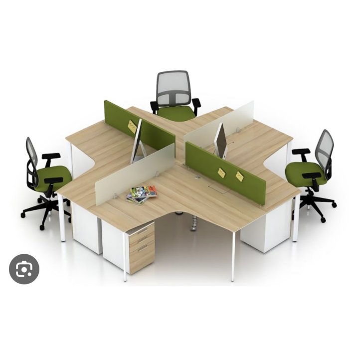 Cụm Bàn Văn Phòng TeamWork Vách Ngăn 4 Người - BC12