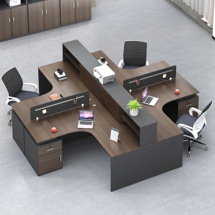 Bàn Cụm Làm Việc Văn Phòng TeamWork 4 Chỗ Ngồi - BC10
